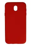 Samsung Galaxy J7 Pro / J730 Kılıf Nano içi Kadife Silikon - Kırmızı-3