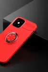 Apple iPhone 12 Mini Kılıf Range Yüzüklü Silikon - Kırmızı-2