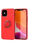 Apple iPhone 12 Mini Kılıf Range Yüzüklü Silikon - Kırmızı-1