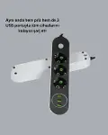 Akım Korumalı Anahtarlı USB Girişli Üçlü Priz-2