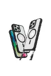 Apple İphone 16 Pro Max Kılıf Enka Magsafe Silikon Kılıf - Siyah-1
