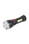 Şarjlı LED El Feneri 9 LED Güçlü Işık ve 4 Modlu Kullanım-2