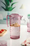 Akrilik Mürdüm Sürahi 2,3 lt Ve 6'lı & Su Meşrubat Kahve Yanı Bardağı 400 ml Seti ( Cam Değildir )-3