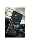 İnfinix Hot 30 5g Kılıf Pars Lens Yüzüklü Silikon - Siyah-2