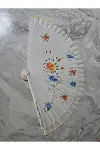 Bambu Çift Taraflı Yelpaze Karışık Renkler 12'li Paket-4