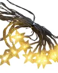 20 LED Yıldız Işık Zinciri Günışığı Beyaz Dekoratif Süs Lambası-4