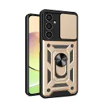 Samsung Galaxy A05s Kılıf Pars Lens Yüzüklü Silikon - Gold-1