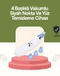 USB Destekli 4 Başlıklı Siyah Nokta Vakum Cihazı – Gözenek Tezleyici ve Cilt Yenileyici Bakım Aleti-1