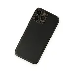 Apple İphone 14 Pro Kılıf Coco Deri Silikon Kapak - Siyah-2