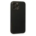 Apple İphone 14 Pro Kılıf Coco Deri Silikon Kapak - Siyah-3
