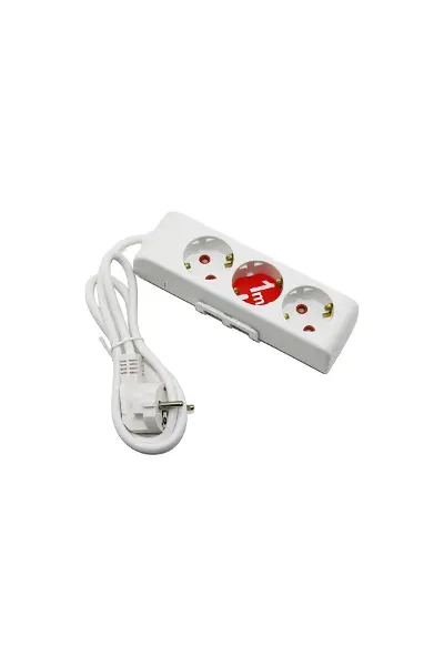 Rı-tech 3LÜ - 1MT Uzatma Kablo - Topraklı Grup Priz 001 175 310002 01 00