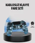 Kablosuz PS4 Controller Çift Motorlu Dayanıklı Gamepad-1