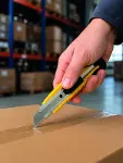 Metal Gövdeli 5’li Falçata Seti Profesyonel Maket Bıçağı Karton Koli Kesici-2