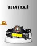 Şarjlı LED Kafa Feneri – Çift Fonksiyonlu, 200LM Işık Gücü, IP44 Suya Dayanıklı-1