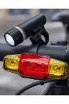 Bisiklet Emniyet Işığı Seti Güçlü LED Ön Far Arka Stop Lambası-1