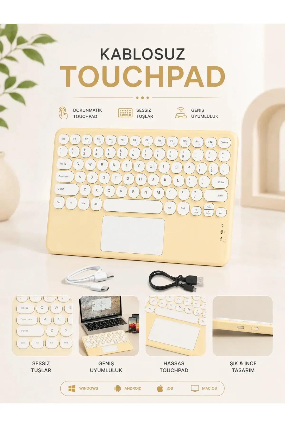 Kablosuz Touchpad Tüm Cihazlarla Uyumlu