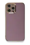Apple iPhone 12 Pro Kılıf Volet Silikon - Mor-3
