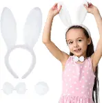 Beyaz Tavşan Kostüm Seti – Taç, Papyon, Kuyruk (12’li Paket)-2