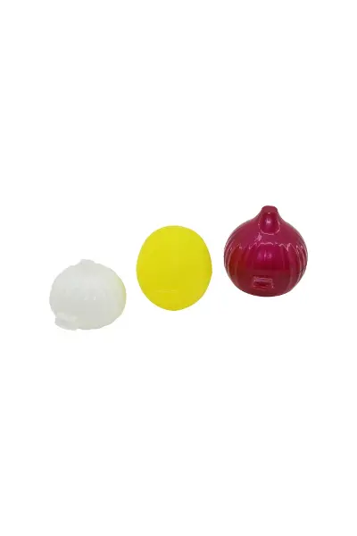 3LÜ Saklama Kutusu Limon - Soğan - Sarımsak Renkli Plastik Fileli Ambalaj