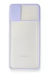 Samsung Galaxy M51 Kılıf Palm Buzlu Kamera Sürgülü Silikon - Lila-2