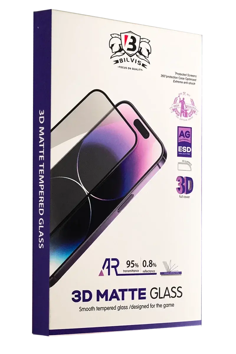 Apple iPhone 16 Pro Bilvis 3D Mat Cam Ekran Koruyucu