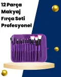 Profesyonel Makyaj Uygulamalarına Özel 12 Parça Kompakt ve Hafif Makyaj Fırça Seti-1