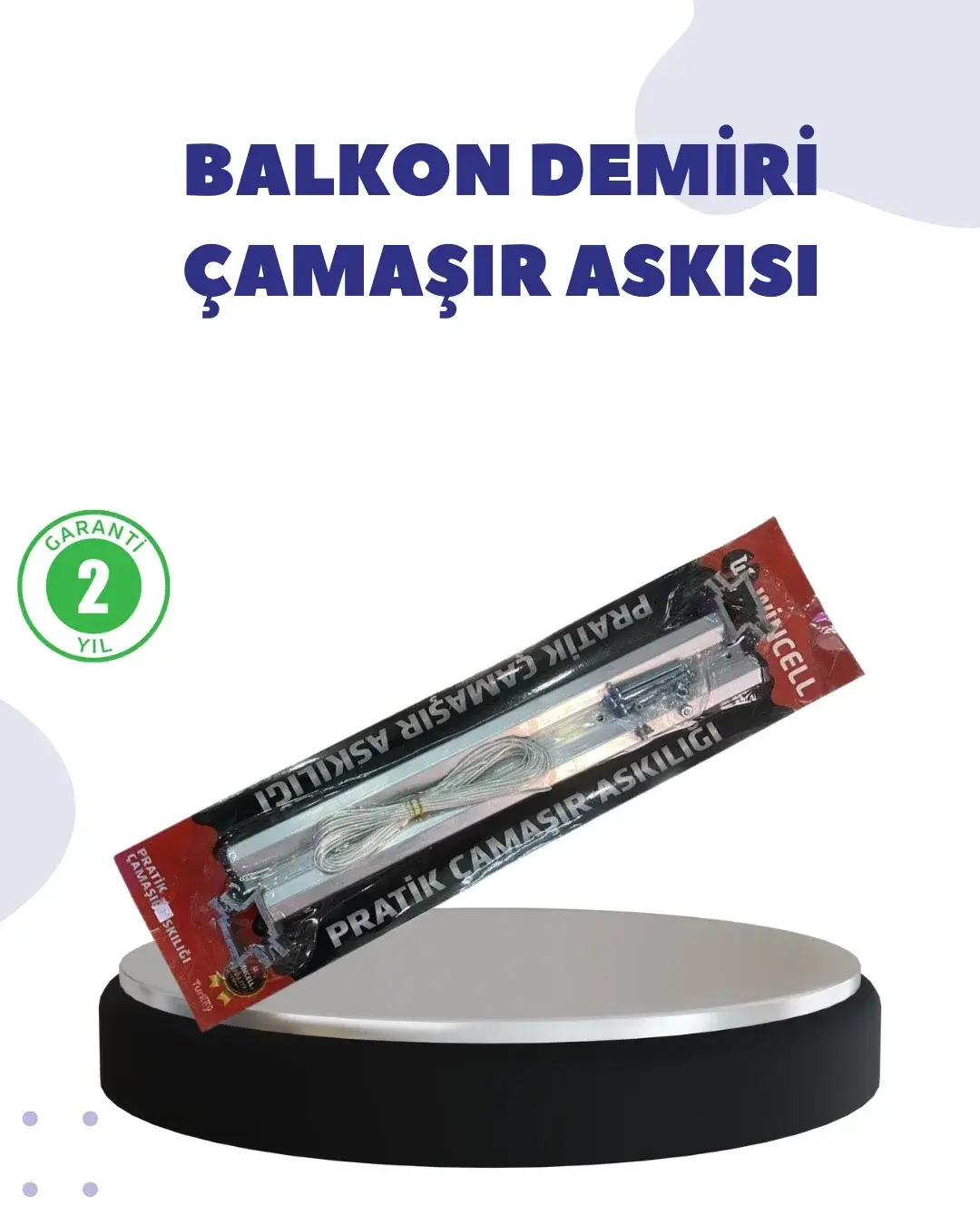 25x60 Balkon Askılığı Kare Der Uyumlu Hava Dayanıklı Çamaşır Askısı