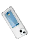 Apple iPhone 15 Kılıf Kart Şeffaf Silikon - Şeffaf-2