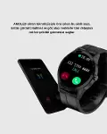 AMOLED Ekranlı Smartwatch – 3 Kordonlu, Kalp Atış & Uyku Takipli Akıllı Saat-3