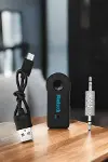 Kablosuz Bluetooth Aux Araç Kiti Siyah Hafıza Kartlı-2