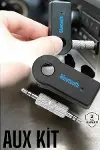 Kablosuz Bluetooth Aux Araç Kiti Siyah Hafıza Kartlı-1