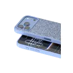 Onegif  İphone 18 Pro Max Bright Simli Kapak - Mavi-2