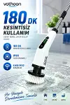 Turbo Clean Elektrikli Temizlik Fırçası 7 Başlıklı Kablosuz Şarjlı Döner Fırça-2