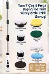 Turbo Clean Elektrikli Temizlik Fırçası 7 Başlıklı Kablosuz Şarjlı Döner Fırça-3