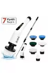 Turbo Clean Elektrikli Temizlik Fırçası 7 Başlıklı Kablosuz Şarjlı Döner Fırça-6