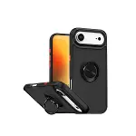 Apple İphone 17 Air Montreal Yüzüklü Silikon Kapak - Siyah-1