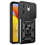 İnfinix Zero 30 4g Kılıf Pars Lens Yüzüklü Silikon - Siyah-1
