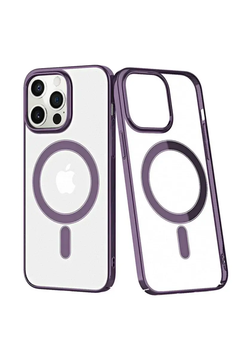 Apple iPhone 13 Pro Max Kılıf Element Magneticsafe Sert Kapak - Derin Mor