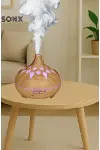 Aroma Difüzör Gece Işığı 7 Led DESENLİ Nemlendirici Kumandalı Buhar Makinesi 550 ml-1