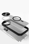Apple iPhone 11 Kılıf Teleskop Lens Magsafe Silikon Kapak - Siyah-2