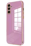 Samsung Galaxy M15 Kılıf Volet Silikon - Mor-1