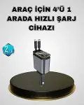 Araç Şarj Adaptörü 66W PD QC Hızlı Şarjlı ve Çekilebilir Kablolu-1