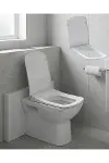 Kare Slim Klozet Kapağı Sessiz Kapanma Dayanıklı Tasarım-1