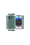 Apple iPhone 16 Pro Max Kılıf Optimum Silikon - Koyu Yeşil-3