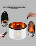 3D Alev Işıklı Aromaterapi Makinesi – 360 ml Su Kapasiteli Sessiz Difüzör-3