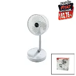 Masa Üstü Vantilatör Usb Şarjlı Katlanır FAN=16.4CM - Uzayan AYAK=12.5-19CM 180 Derece Dönebilen Tel-2