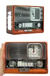 Nostaljik Vintage Radyo Taşınabilir Bluetooth Bağlantılı Hoparlör Radyo-2