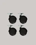 Kilitsiz Mini Tekerlek Ayak 4 cm 4’lü Set Kolay Montaj-4