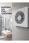 20 W Havalandırma Fanı 150 mm Bağlantı Çapı 20,8 x 20,8 cm Dekoratif Aspiratör-1