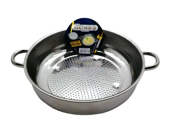 NO-2 - 28CM Basık Süzek Metal Süzgeç